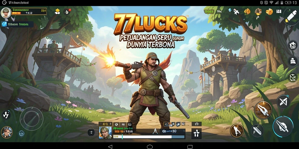 Gameplay seru 77LUCKS dalam dunia terbuka.