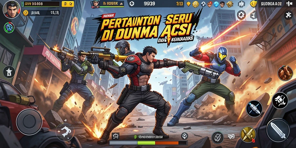 Tampilan seru gameplay 9939 di tengah pertempuran aksi.