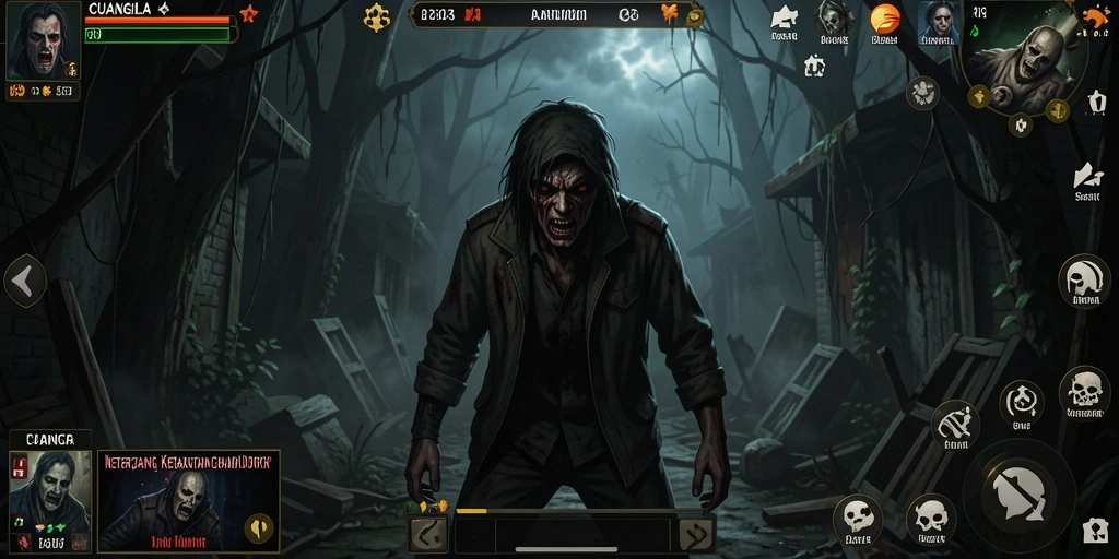 Screenshot gameplay CUANGILA dengan suasana horror yang mencekam.