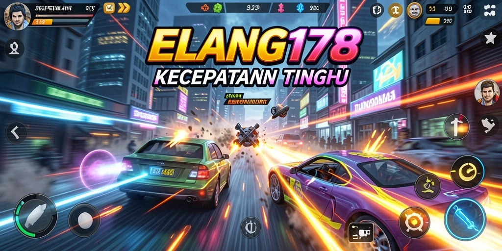 Screenshot gameplay dari ELANG178 yang menunjukkan aksi balap motor.