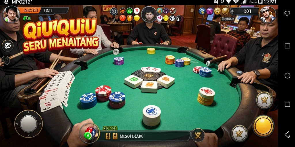 Tangkapan layar menampilkan gameplay seru QiuQiu di MPO2121.