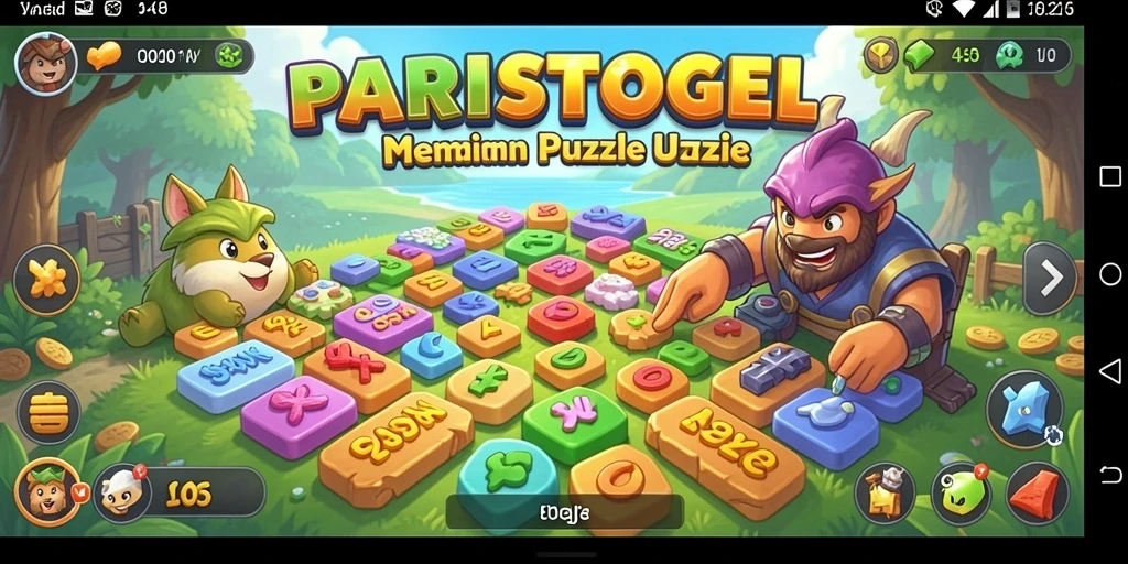 Tampilan gameplay PARISTOGEL yang menantang dan penuh warna.