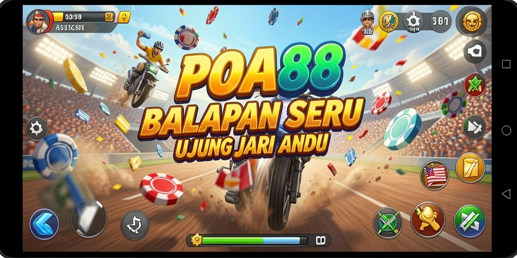 Tampilan gameplay Racing yang mendebarkan di POA88.