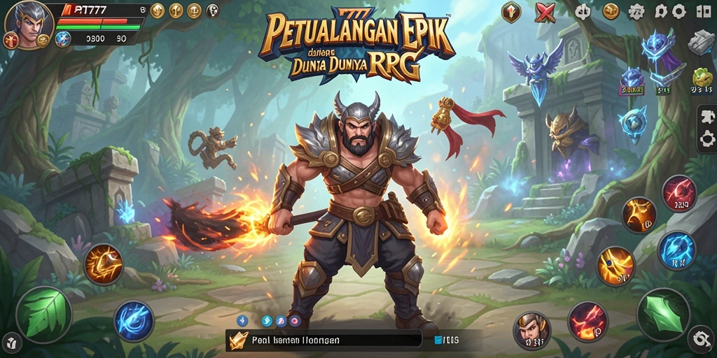 Screenshot gameplay PT777 menampilkan pertempuran seru dengan karakter unik.