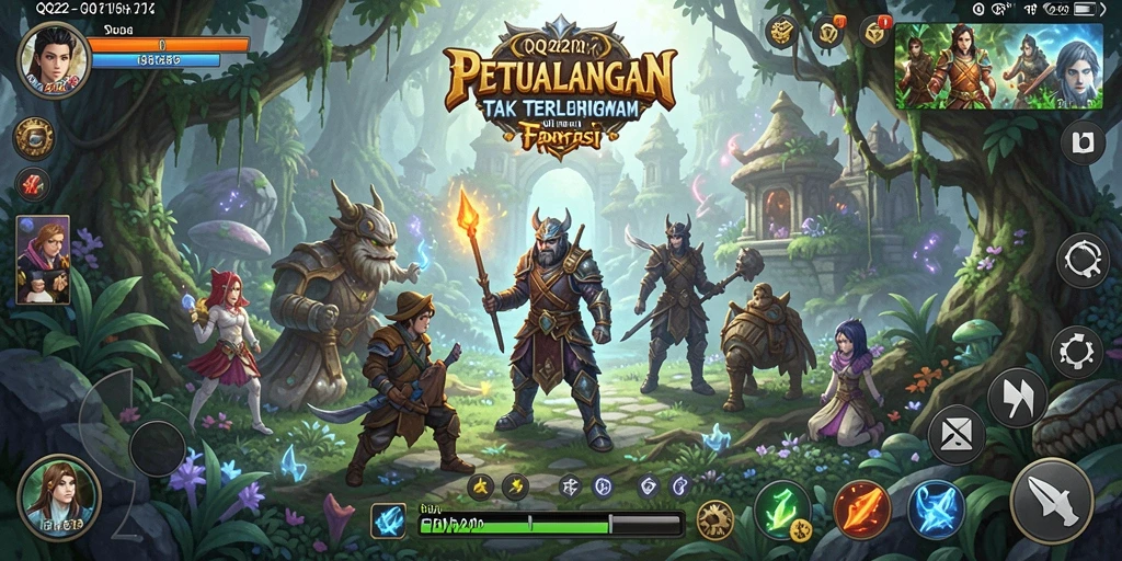 Tampilan gameplay QQ222 yang penuh aksi petualangan.