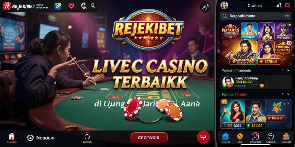 Tampilan gameplay Live Casino yang mendebarkan di REJEKIBET.