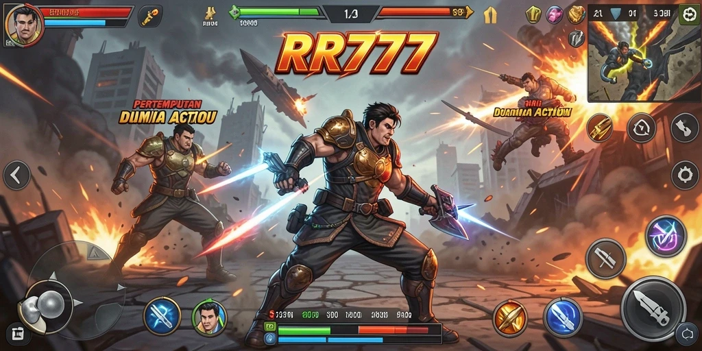 Tampilan gameplay seru dari RR777 dengan aksi mendebarkan.