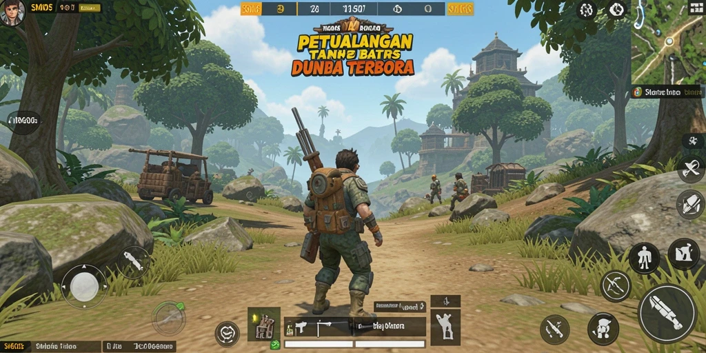 Screenshot utama SM605 menampilkan keindahan dunia terbuka yang memukau.