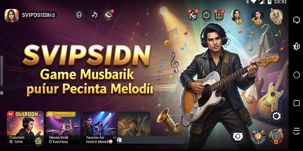 Tampilan gameplay menarik dari SVIPSIDN saat bermain musik.