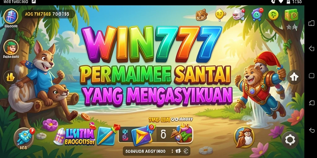 Screenshot gameplay WIN777 menunjukkan suasana permainan santai yang mengasyikkan.